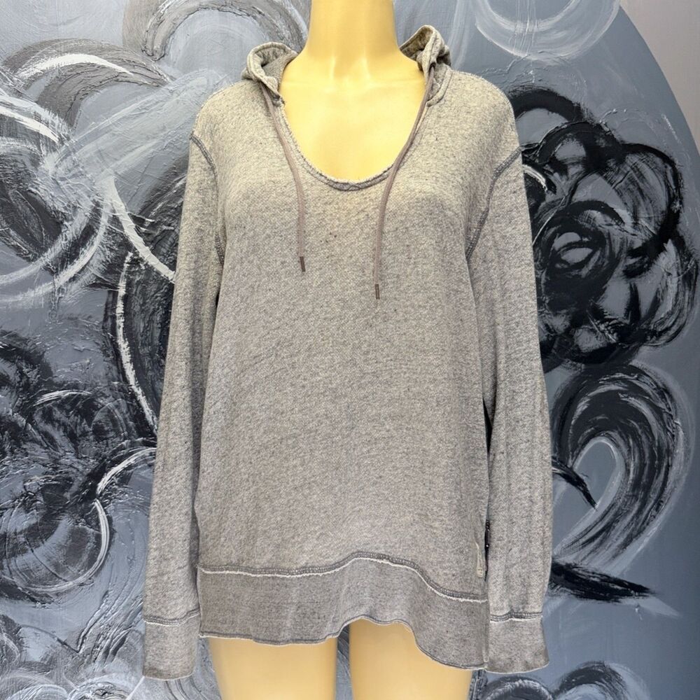 h&m L.O.G.G. Hoodie Pullover Gray High Low Hem Women’s L